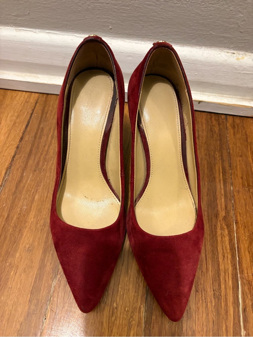 💗2 for 65💗 Michael Kors Red Suede Pointed-Toe Heels
